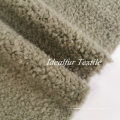 Faux Fur Wool Fabric Shaggy Fleece with Suede Bonding for Coat